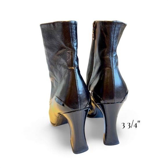 Prada Black Leather Ankle Boots – Size 38 - Picture 5 of 10